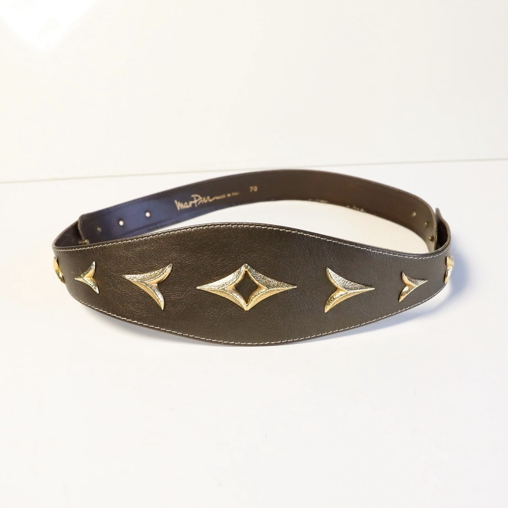 Mar Pier faux leather waist belt made in Italy brown boho bohemian southwestern
